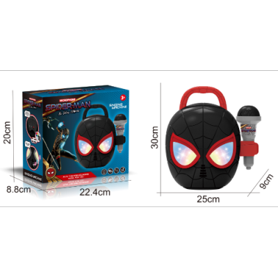 New Cool Light Spider-Man Karaoke Machine with Microphone