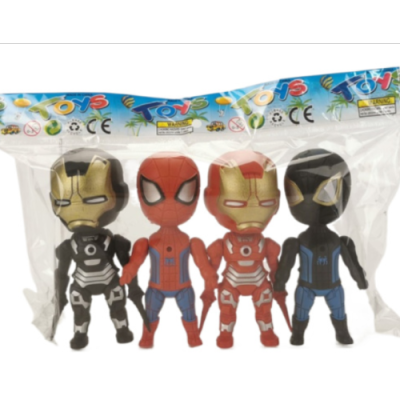 Four Iron Man and Spider-Man Heads Are Movable (Avengers)