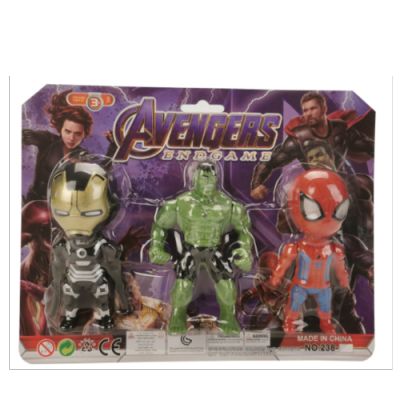 (with Light) Hulk, Iron Man, Spider-Man Head Movable (Avengers)