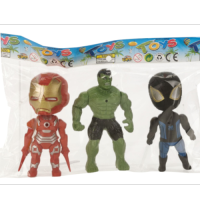 Hulk Iron Man Spider-Man Head Movable (Avengers)