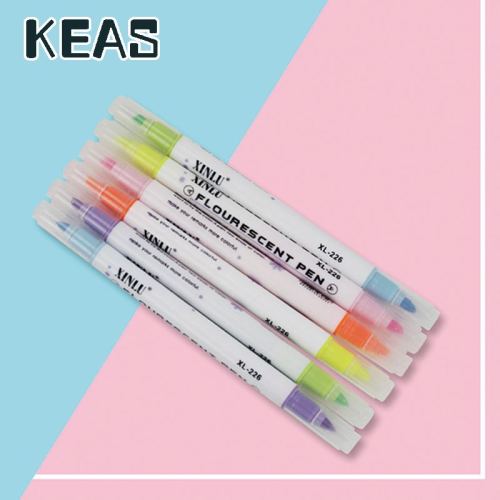 6 12-color double-headed fluorescent pen marking pen marker student stationery fluorescent pen coloring cover pen