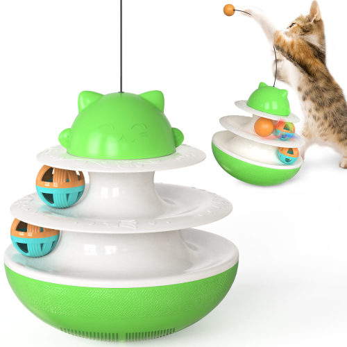 Pet Supplies Factory Wholesale Company New Popular Amazon Tumbler Cat Teaser Luminous Ball Cat Turntable