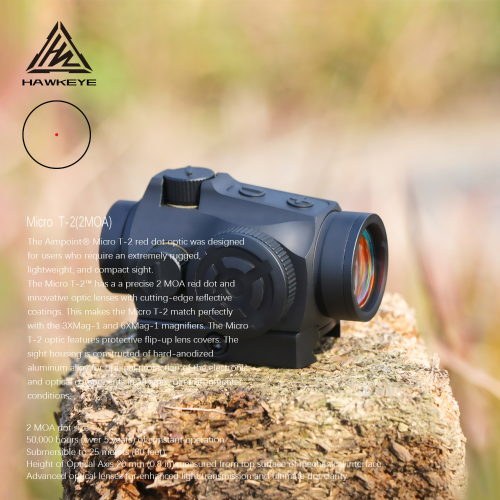 T2 Button High-End Performance Version Telescopic Sight Waterproof Anti-Fog Metal Material Low Power Consumption