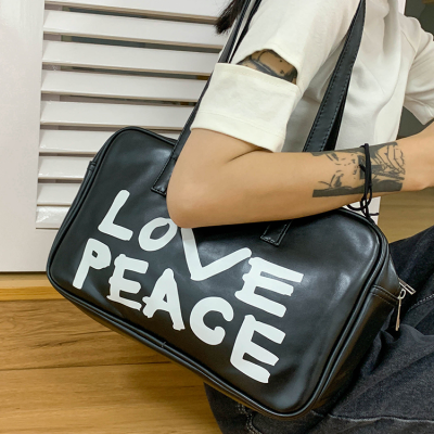 Trendy Women's Bags New Retro Large Capacity Versatile Shoulder Bag Fashion Special-Interest Letter Underarm Bag Cosmetic Bag Wallet