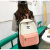 Factory Wholesale Four-Piece Student Schoolbag Trendy Women's Bags Sports and Leisure Backpack Wallet Computer Bag Cosmetic Bag