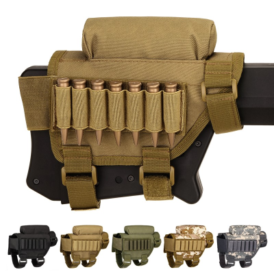 Multifunctional Tactical Gunstock Package 98K Bullet Bag Accessories Pannier Bag M24 Outdoor Two-in-One Chin Support Bag Camouflage Ammunition