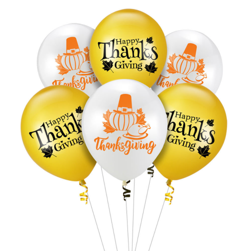12-inch thanksgiving theme party decoration balloon wind leaf turkey