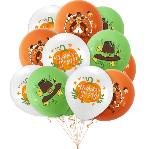 new thanksgiving theme party rubber balloons pumpkin hat turkey