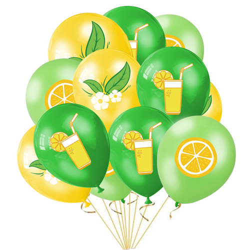 lemon fruit theme party lemon supplies decoration birthday party layout 12-inch rubber balloons suit