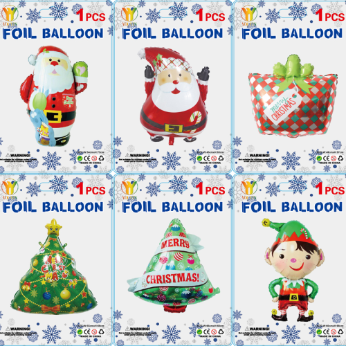 paper card christmas theme aluminum balloon santa claus christmas tree gift box