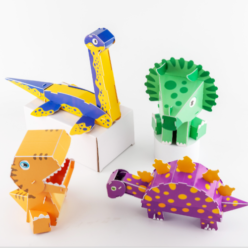 children‘s 3d three-dimensional animal puzzle handmade diy animal cardboard model early education toys