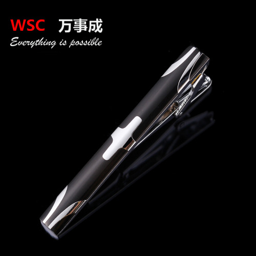 新品男士商务领带夹 批发珐琅不锈钢领带夹 服装配件批发