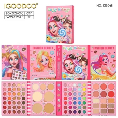 Igodco Book Eye Shadow Plate Multi-Color Folding Long Lasting Smear-Proof Makeup Cross-Border Foreign Trade Factory Direct Sales