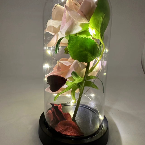 永生花双层玫瑰花七夕情人节母亲节生日礼物创意摆摊摆件