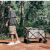 13004 Camper Outdoor Cart Camp Cart Camping Trailer Picnic Cart Adjustable Foldable and Portable Cart