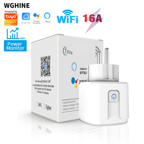 外贸批发厂APP远程操控定时开关语音控制电源插座WiF插座欧规插头