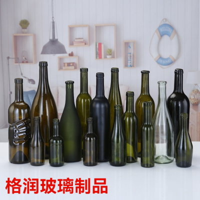 Red Wine Bottle 750ml Dark Green Olive Green Transparent Wine Bottle Multi-Specification Factory Wholesale