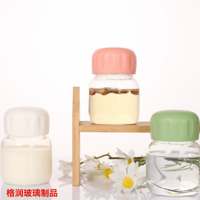 Internet Celebrity Small Fat Glass Cup Mini Small Milk Cup Portable Borosilicate Heat-Resistant Oats Shake Cup Promotional Gifts