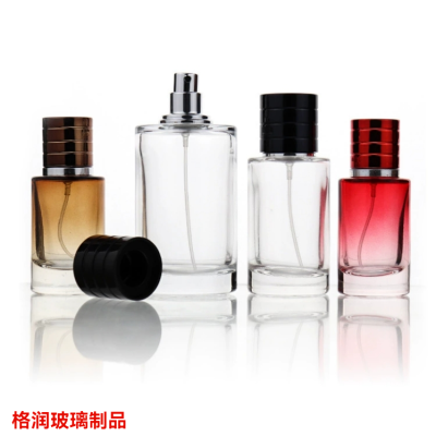 Cylindrical Perfume Bottle Weighted Glass Spray Bottle 30 Ml50ml100ml Bayonet Perfume Bottle Internet Celebrity Glass Bottle