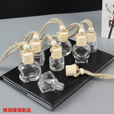 New Simple Car Pendant Creative Aromatherapy Bottles Perfume Bottle Hanging Decoration Car Supplies Glass Bottle Air Outlet Aromatherapy