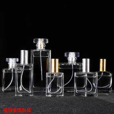 Factory Wholesale Screw Mouth High-Grade Glass Perfume Bottle Cosmetic Spray Bottle Plastic Cosmetic Bottle Printable Logo