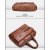 Men's Handbag Horizontal Briefcase Business Casual Retro Large Capacity Shoulder Messenger Bag Computer Bag File Bag