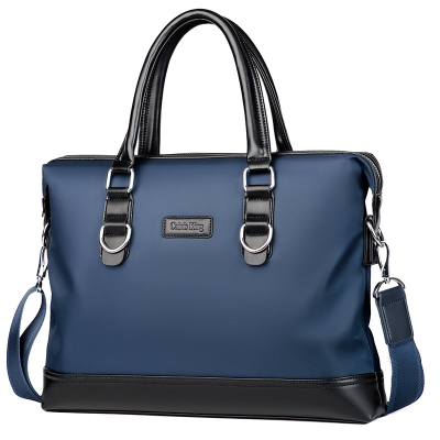 Men's Handbag Oxford Cloth Waterproof Large Capacity Briefcase Horizontal Computer Bag Multifunctional Portfolio Horizontal Bag