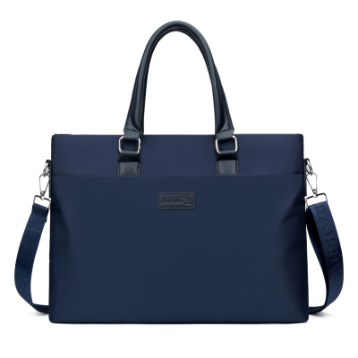Men's Business Trip Briefcase Business Casual Handbag Men's Large Capacity Oxford Cloth Office File Bag
