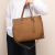 Men's Bag Large Capacity Horizontal Business Briefcase PU Leather Tote Bag Zipper Trendy Messenger Bag Single-Shoulder Bag