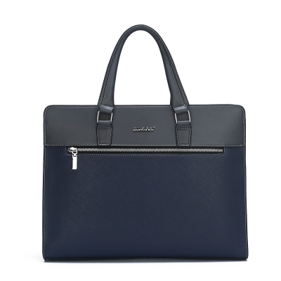 New Men's Handbag Large Capacity Business Briefcase Horizontal Business Trip Computer Bag Pu Shoulder Trendy Messenger Bag