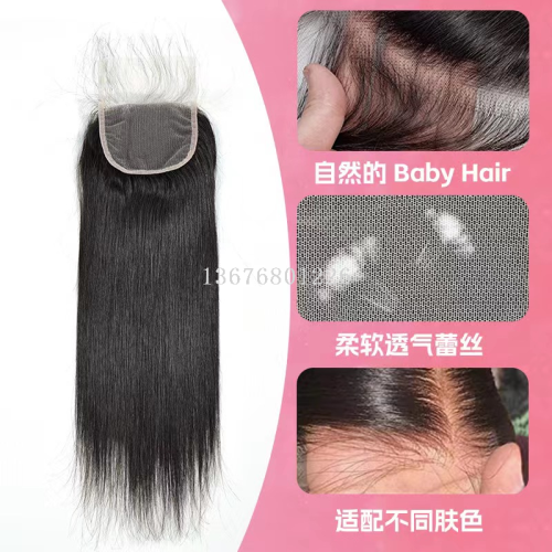 real human hair lace hair piece hd straight lace closure