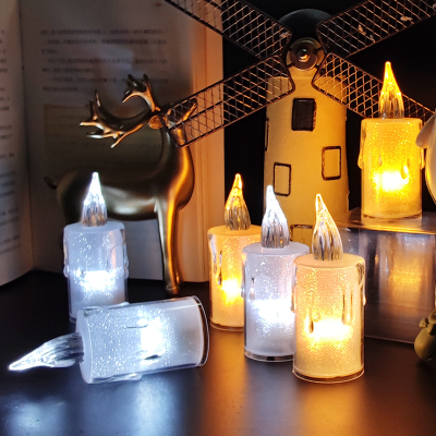 LED Electronic Candle Light Crystal Candle Lamp Simulation Candle Decoration Artistic Taper and Candle Creative Gift Factory Wholesale