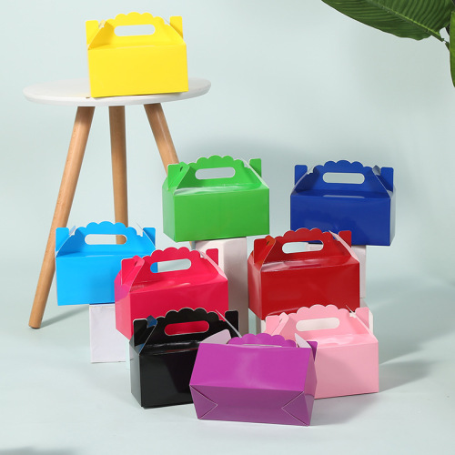 欧式西点蛋糕盒糖果盒子手提盒创意喜糖盒牛角纸盒糖果蛋糕包装袋