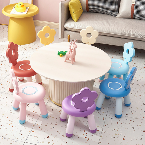 cartoon plastic stool children‘s household small bench thickened kindergarten baby low stool assembly adult dining chair