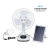 Cross-Mirror Solar Fan Desk Fan Play Music U Disk Bluetooth Desk Fan Multifunctional Night Light USB Charging