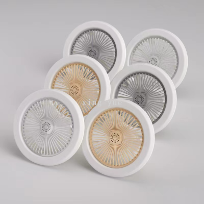 Cross-Border New LED Aromatherapy Fan Lamp Bedroom Living Room Shaking Head Invisible Fan Frequency Conversion Remote Control Home Ceiling Fan Lights