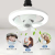 360 ° Shaking Head Fan Lamp E27 Screw Bedroom Bathroom Remote Control LED Ceiling Light Ceiling Fan Lights