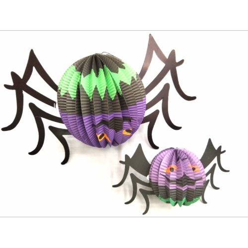 Paper Festival Party Supplies Halloween Props Three-Dimensional Cartoon Spider Lantern Chinese Lantern Pumpkin Lamp