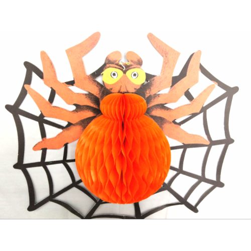 Honeycomb Ball Spider Cartoon Honeycomb Ball Stereo Paper Honeycomb Decoration Ghost Festival Halloween Theme Party