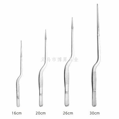 Gun-Shaped Ear Tweezers Stainless Steel Ear Cleaning Chopsticks Clip Tweezers Tool Elbow Tissue Training Tweezers 14cm-30cm