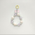 New Pearl Acrylic Bow Hollow round Beads Keychain Pendant Bow Accessory Bag Decoration