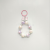 New Pearl Acrylic Bow Hollow round Beads Keychain Pendant Bow Accessory Bag Decoration