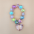 Summer New Diy Keychain Girl Heart Laser Bracelet Creative Children Handmade Bead Necklace Key Chain Bracelet Female