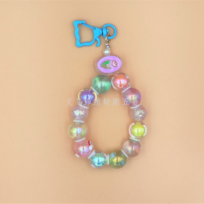 South Korea Dongdaemun Xiaohongshu Hot-Selling Beaded Cartoon Button Magic Beads Mobile Phone Charm Phone Case Lanyard Bag Ornaments