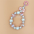 New Colorful Diamond Beads Transparent round Beads Keychain Pendant Fresh Color Bow Accessory Bag Decoration