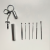 Cross-Border Hot Portable Ear Pick 6-Piece Keychain Digging Ear Cleaner Ear Tools Key Chain Backpack Automobile Hanging Ornament
