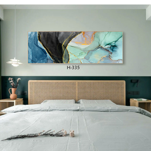 new chinese banner bedside painting living room background wall abstract mural modern minimalist bedroom bedside decorative painting combination