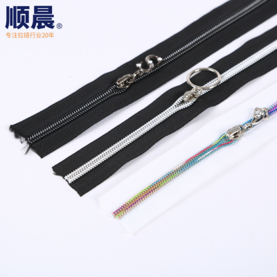 Personality Multiple Shapes Metal Zipper Head Design Nylon Texture Film Pull Head Zipper Multiple Colors Available