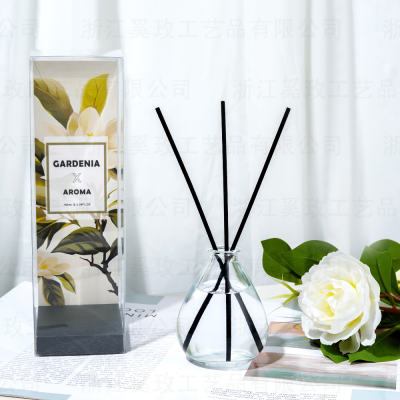 New Glass Vase Aromatherapy Air Freshing Agent Fire-Free Rattan Fragrance Hotel Toilet Deodorant Aroma Customization