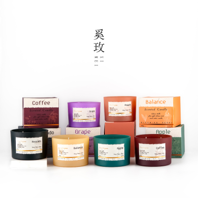 New Creative Retro Stamp Fruit Flavor Smoke-Free Aromatherapy Candle Wholesale Cross-Border Soy Wax Fragrance Factory Customization